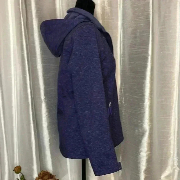 Free Country Women’s Small Purple Full Zip Fleece Lined Hooded Jacket - Picture 5 of 11